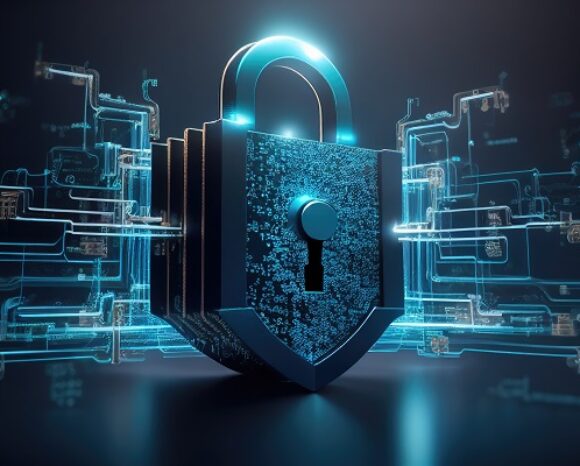 Cyber-Security-Symbol Vorhängeschloss