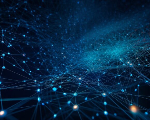 Futuristischer Hintergrund von Netzwerkverbindungen