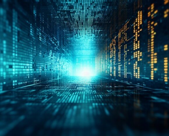Abstrakte Darstellung von Codes und Daten