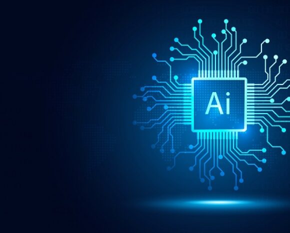 Futuristisches Symbol AI