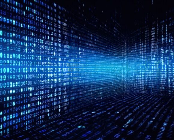 Abstrakter futuristischer Binary Code