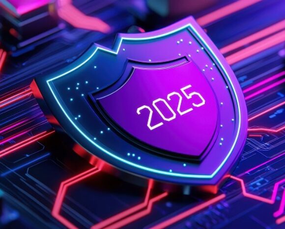 Cybersecurity Trends 2025 mit Datenschutz-Schild
