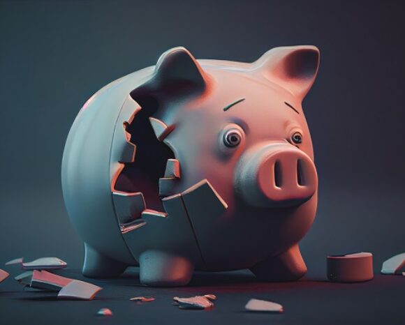 Zerbrochenes Sparschwein