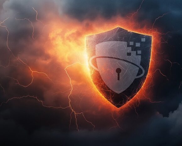 Brennendes Datenschutz-Schild