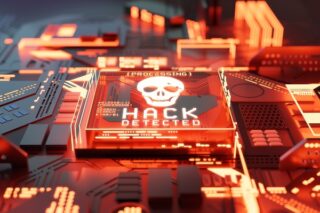 Gehacktes System mit Totenkopf