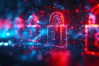 Leuchtende Datenschutzsymbole