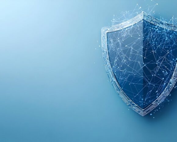 Blaues Datenschutz-Schild