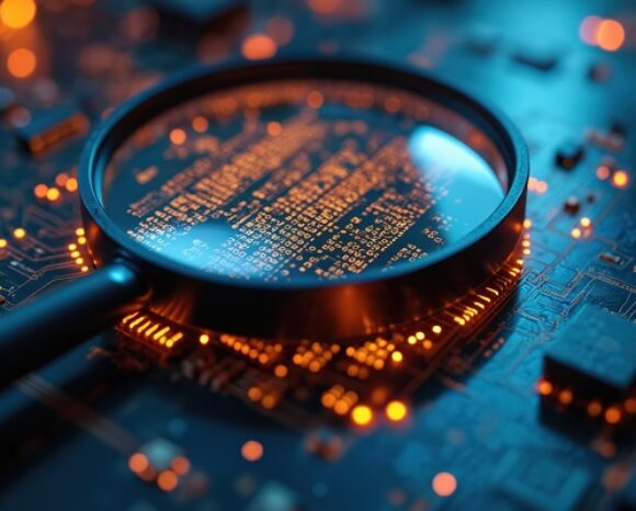 Lupe sucht Schwachstellen