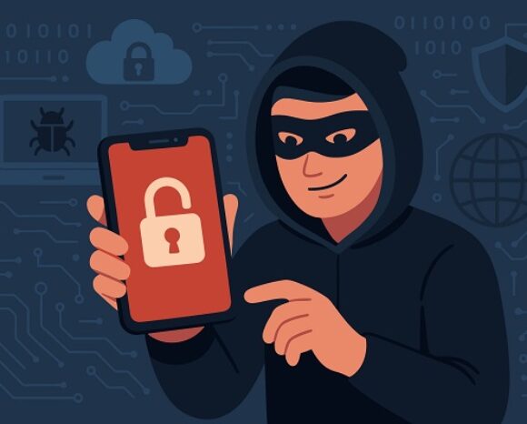 Hacker mit Smartphone