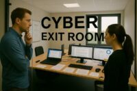 Im Cyber Exit Room müssen Teilnehmer die versteckten Fehler im Bereich Clear Desk und Screen entdecken.