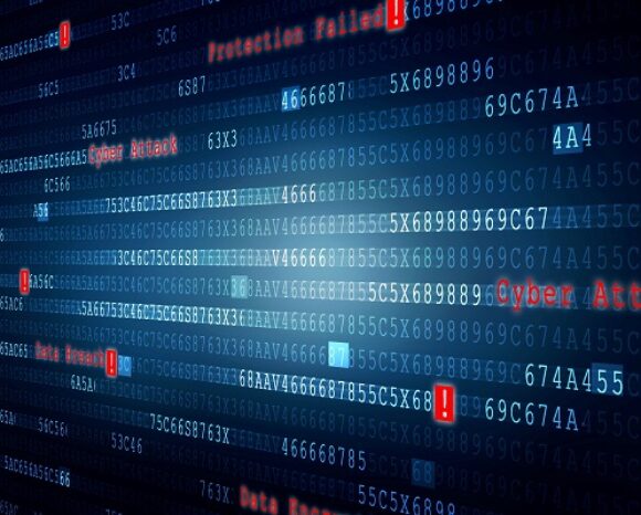 Abstrakte Darstellung eines Cyberangriffs