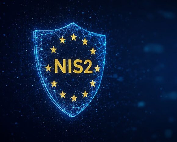 NIS2 auf Schild im EU-Design