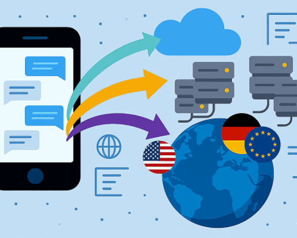 Grafik mit Smartphone und der Welt