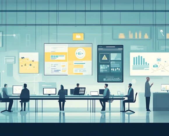 Grafik eines Lernlabors in einem modernen Büro