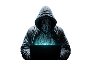 Hacker mit verborgenem Kopf