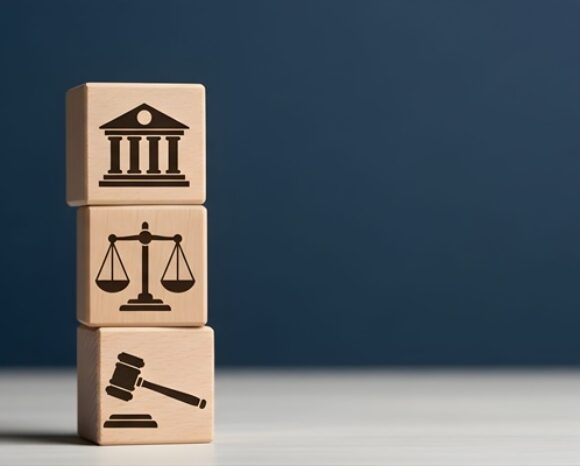 Würfel mit Symbolen der Öffentlichen Verwaltung