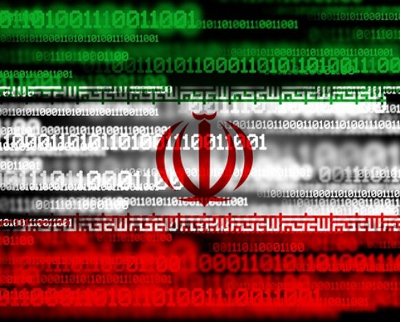 Flagge des Iran aus Binärcode