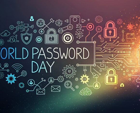 World Passwort Day Illustration mit verschiedenen Symbolen