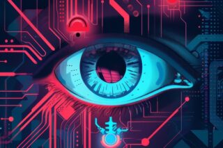 Cybersecurity-Awareness Poster mit Auge