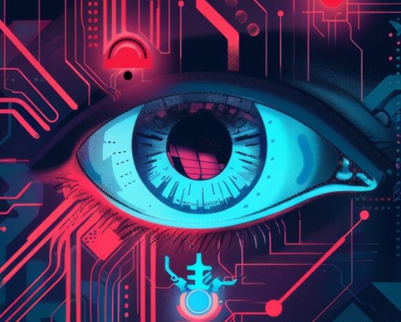 Cybersecurity-Awareness Poster mit Auge