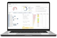 Laptop mit einem Mocup des Holm-Security Dashboards