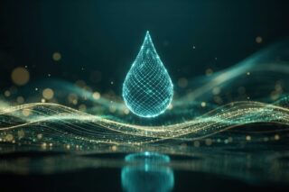 digitaler Wassertropfen