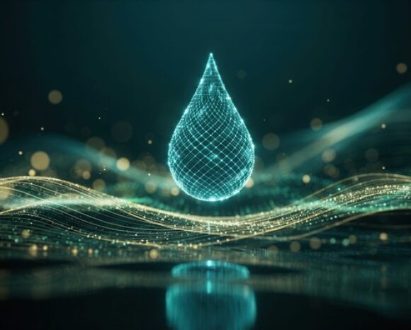 digitaler Wassertropfen