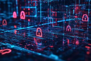 Digitale rot leuchtende Schlösser