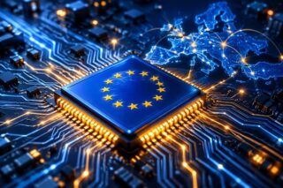 Symbolbild Digitale Souveränität - EU-Flagge