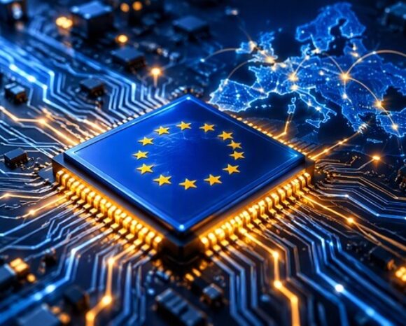 Symbolbild Digitale Souveränität - EU-Flagge